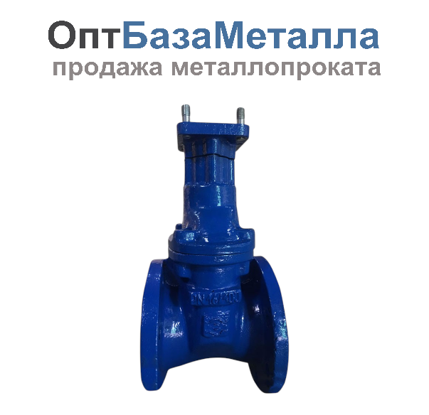 Задвижка чугун аналог МЗВ обрезиненный клин Ду 100 Ру16 до +75С фл под эл/привод Завод им Гаджиева, DN 100